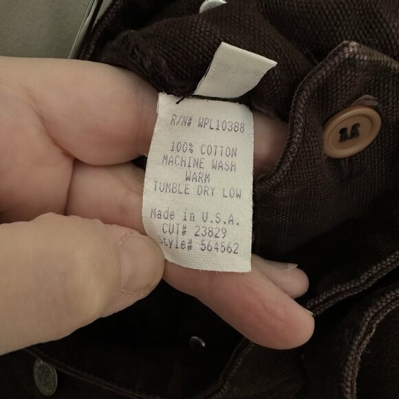 vintage WAH MAKER frontier pants trousers canvas western back buckle brown 36 - Picture 9 of 9